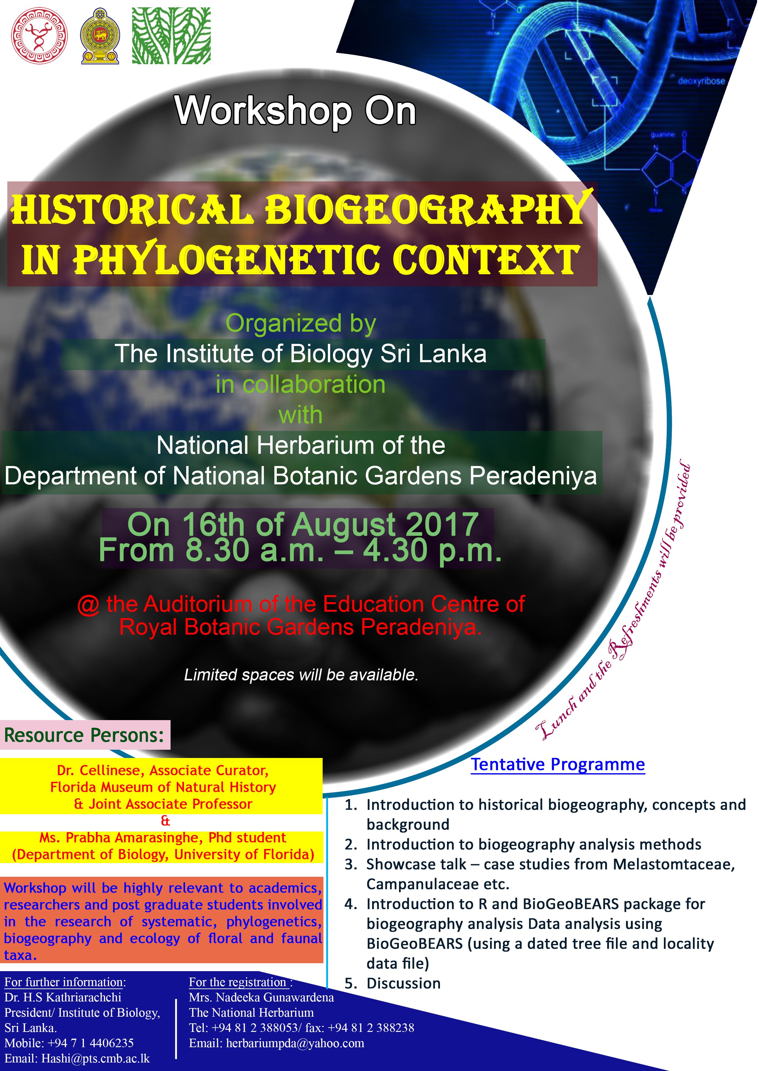IOB_Biogeography Workshop_2017_Flyer