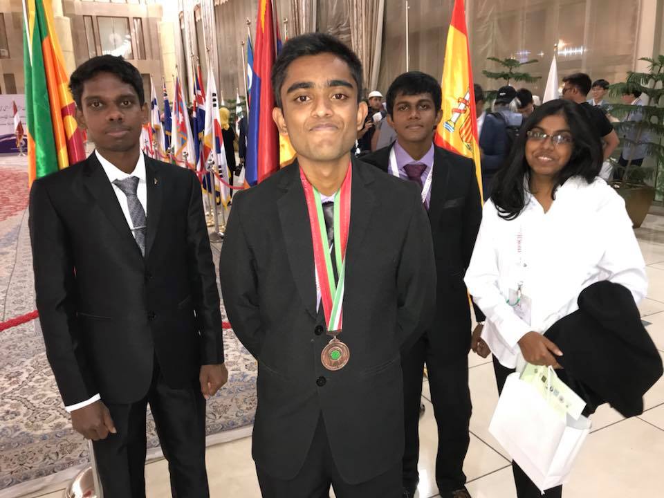 Shakthi Senarathne (front) Bronze Medalist at IBO 2018 