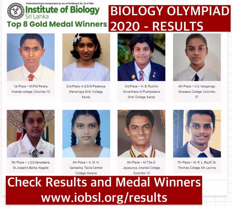 Olympiad 2020 medal winners